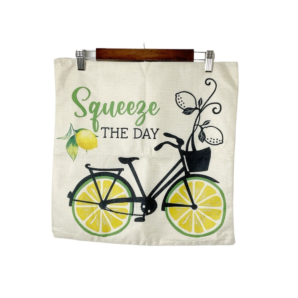 Lemon Themed Indoor Outdoor Pillow Covers 18 x 18 Farmhouse Style - Picture 2 of 5